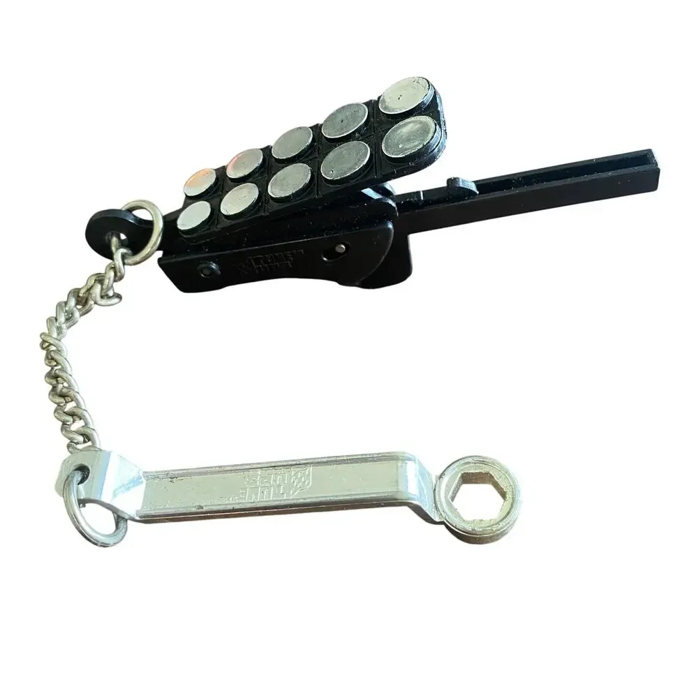 Vintage 1986 Marchon Tune Ups Toy Car Gas Pedal & Wrench Tool Keychain